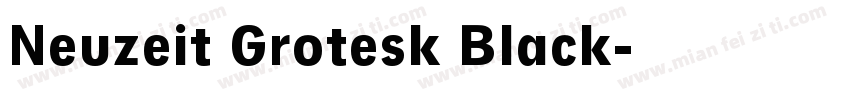 Neuzeit Grotesk Black字体转换